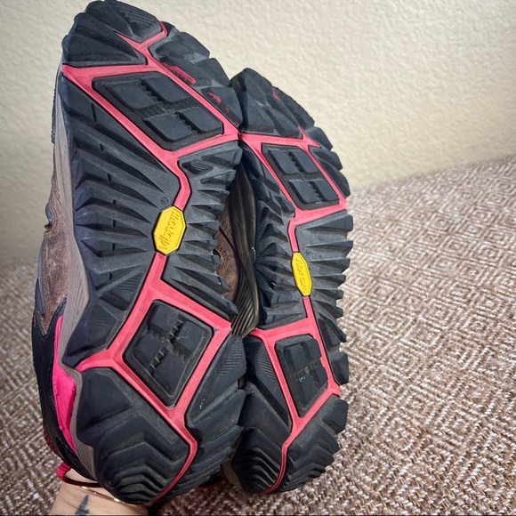 MERRELL ALL OUT BLAZE Brown Womens 8 Leather Lace Up Hiking Boots Hikers Gorpcor - Picture 5 of 8